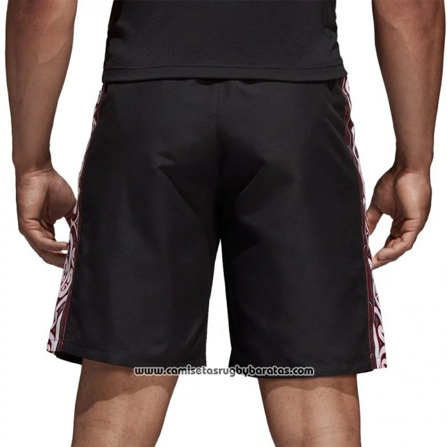 Pantalones Cortos Nueva Zelandia All Blacks Maori Rugby 2018 Negro